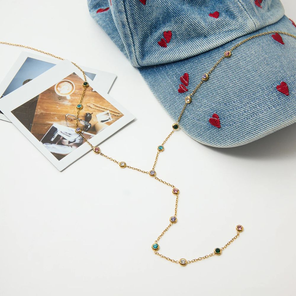 Y Necklace Multicolor