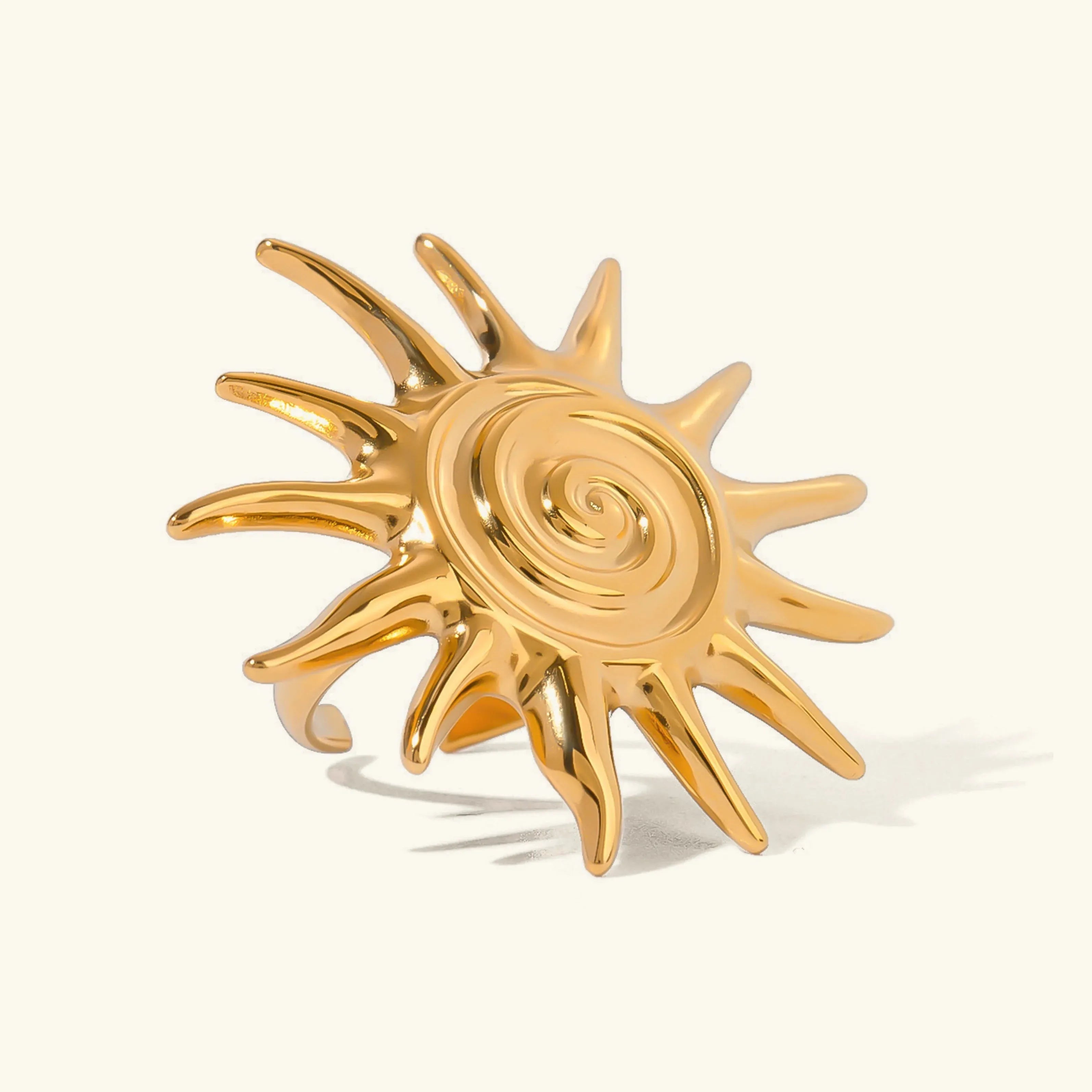 Bold Gold Sun Ring