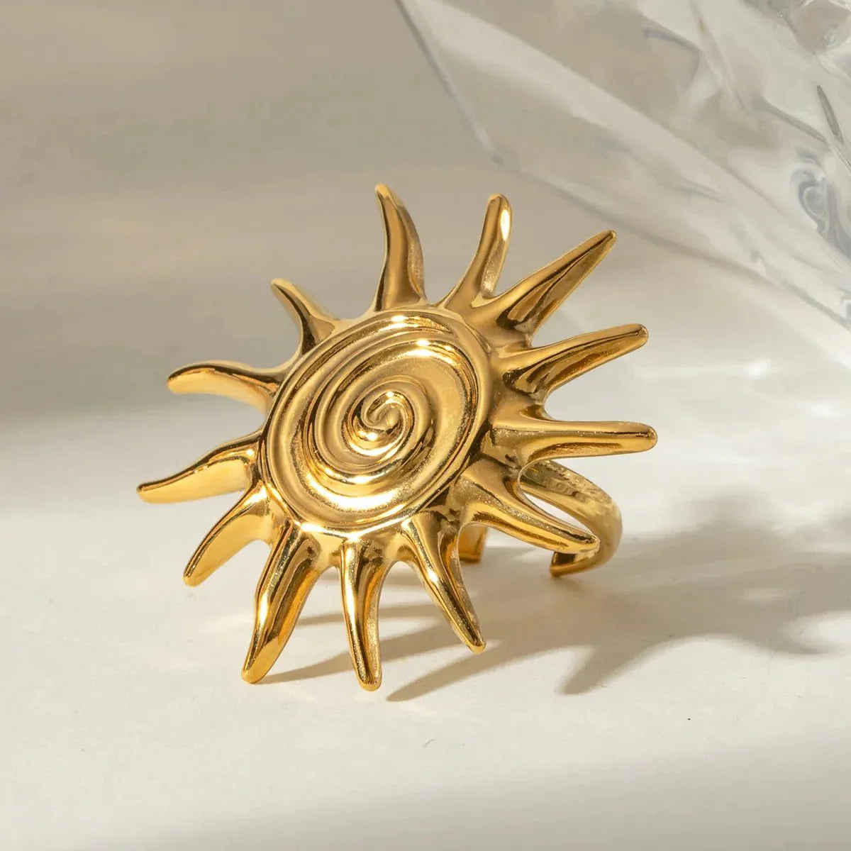 Bold Gold Sun Ring