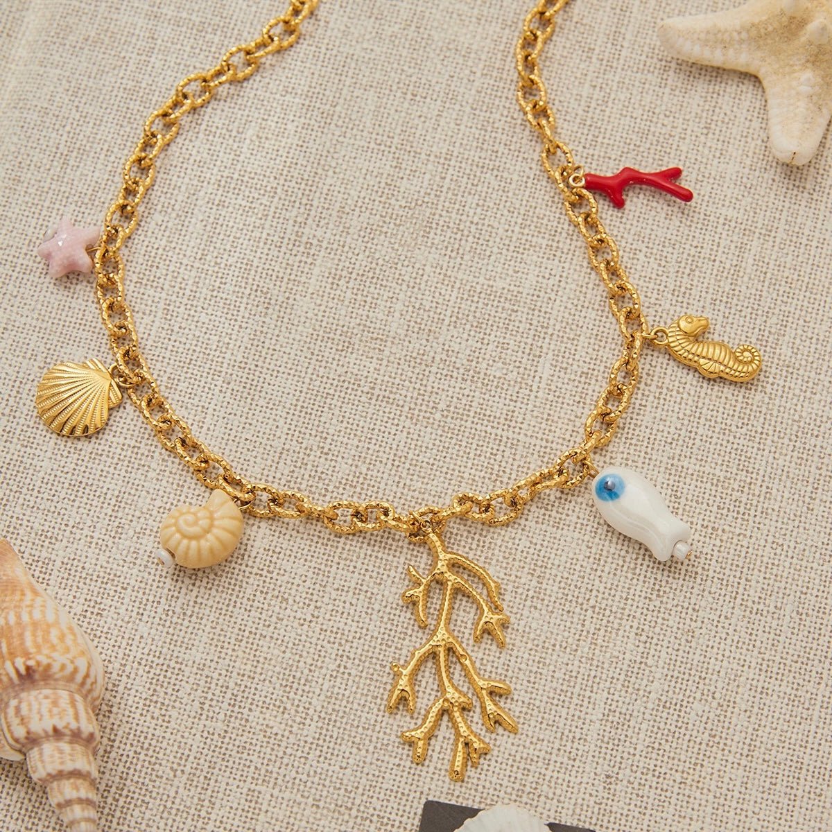 Coral Coast Charm Necklace