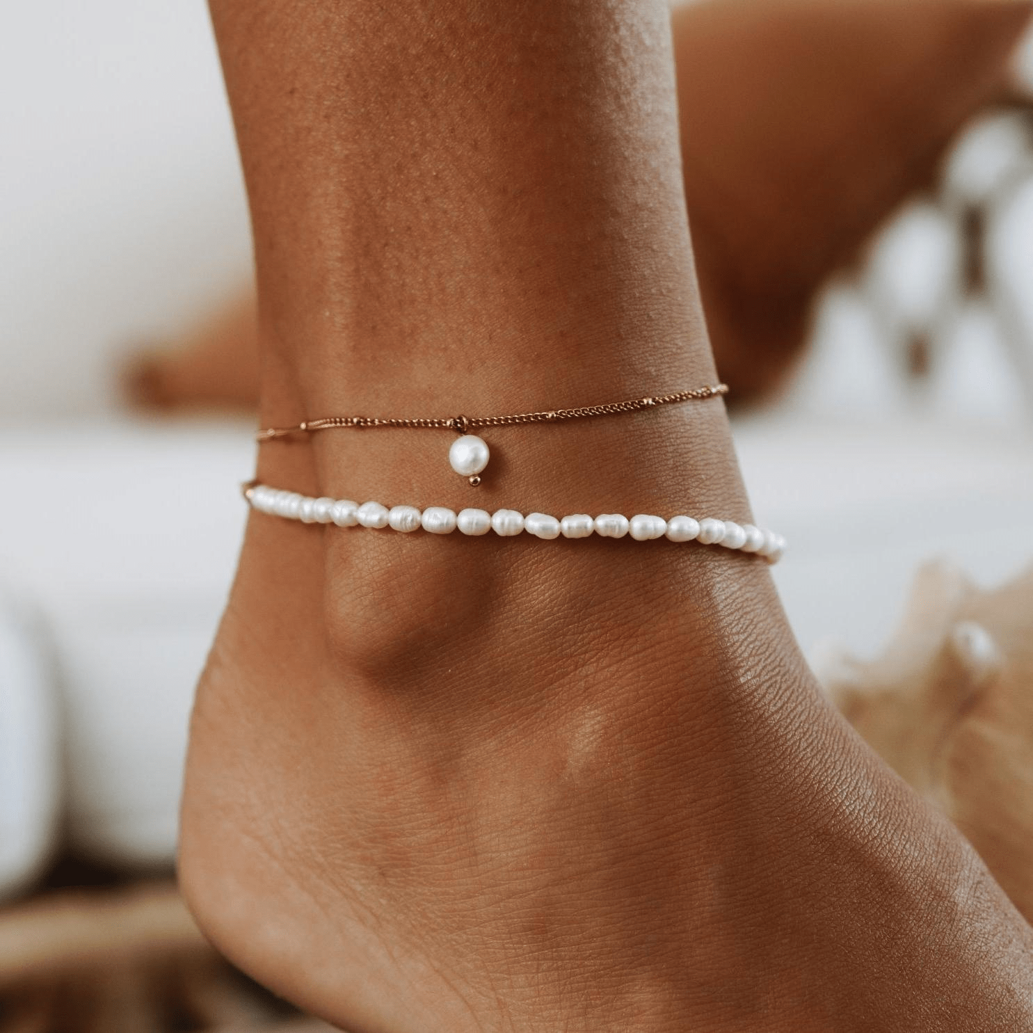 Pearl Drop Anklet