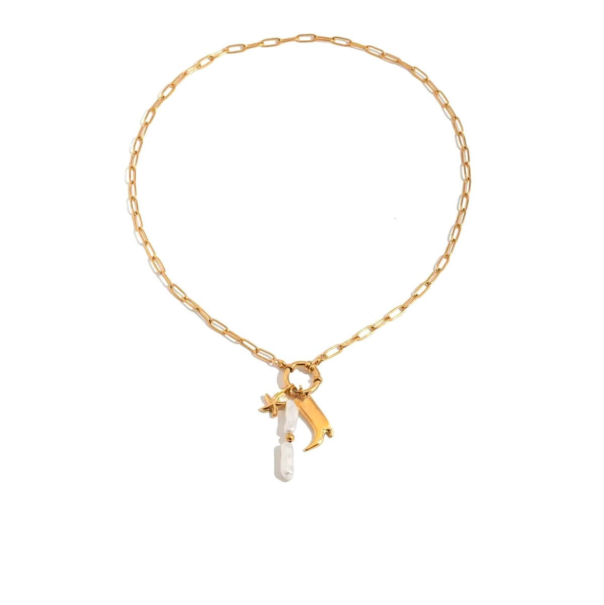 Golden Boot Charm Necklace