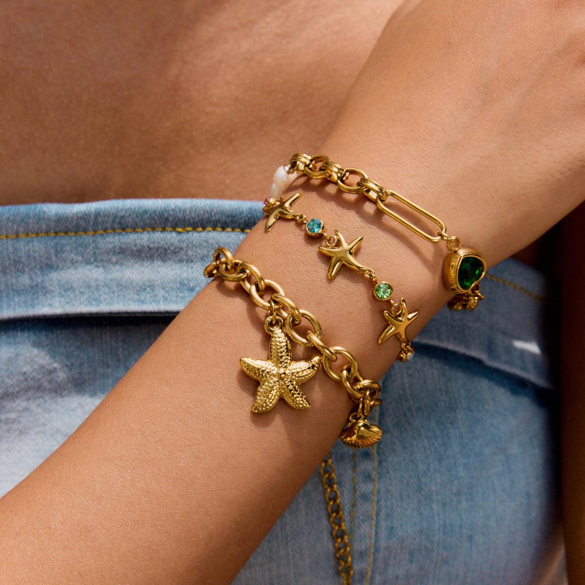 Starfish Gemstone Bracelet