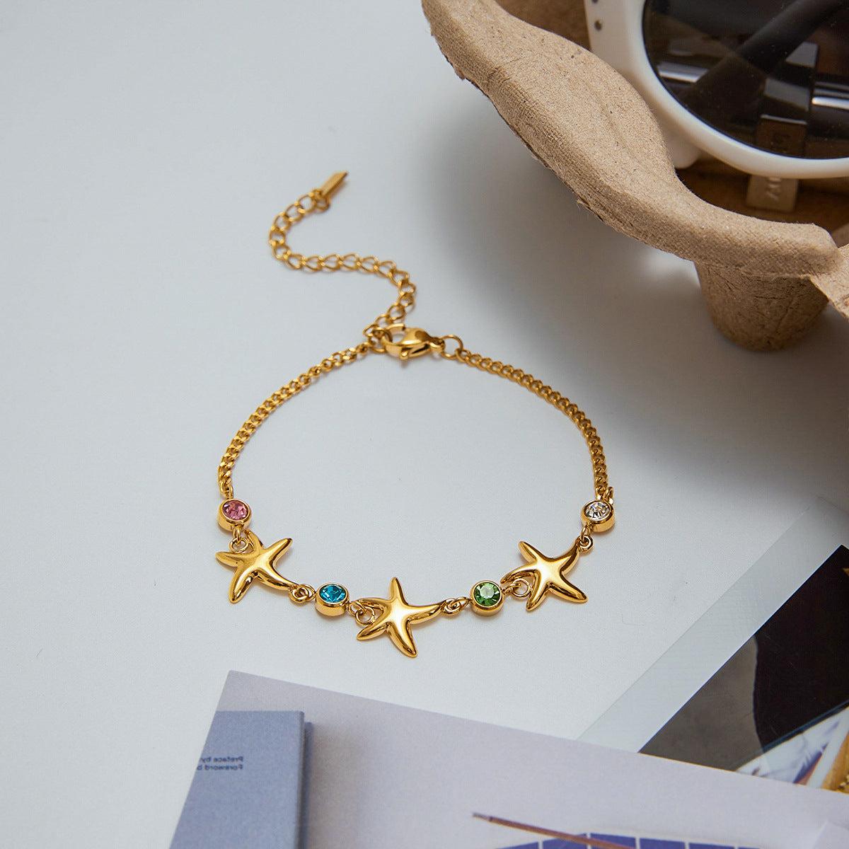 Starfish Gemstone Bracelet