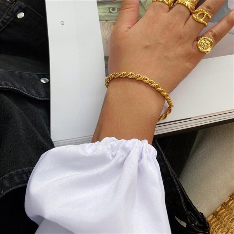 Rope Chain Bracelet in Gold or Silver