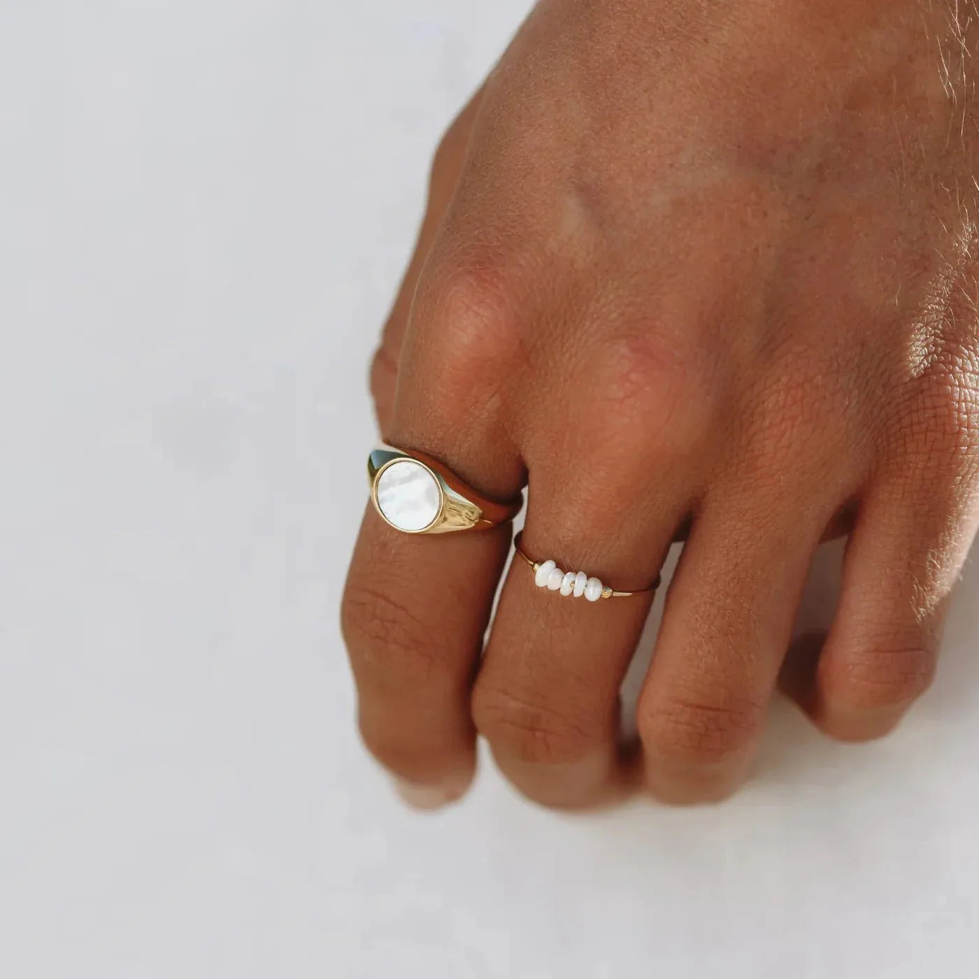 Pearl Bloom Ring – Delicate Freshwater Pearl Band