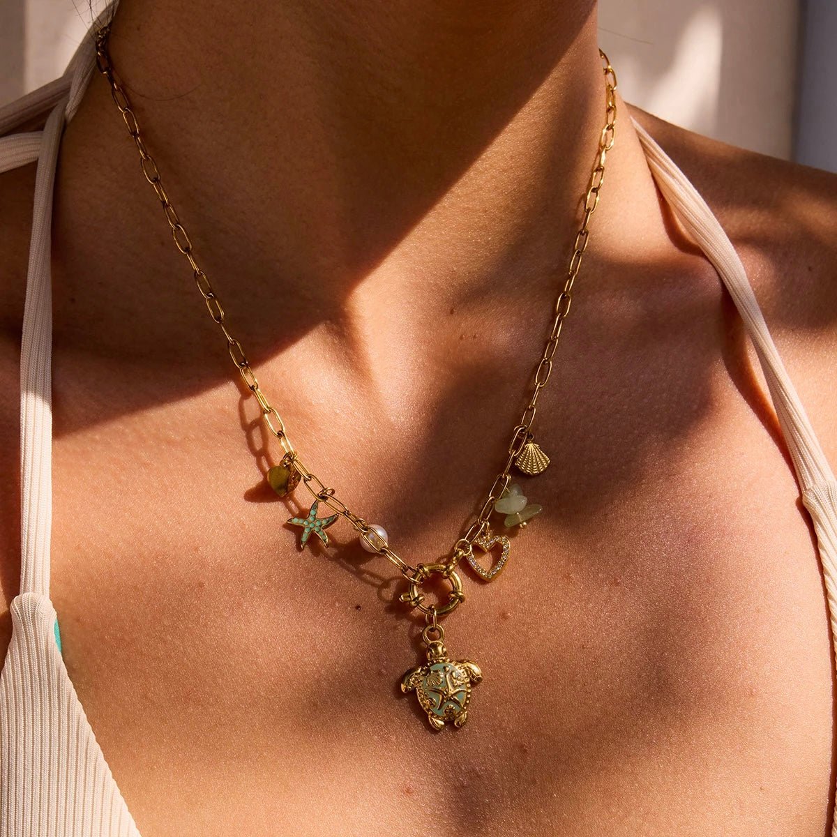 Sea Turtle Charm Necklace