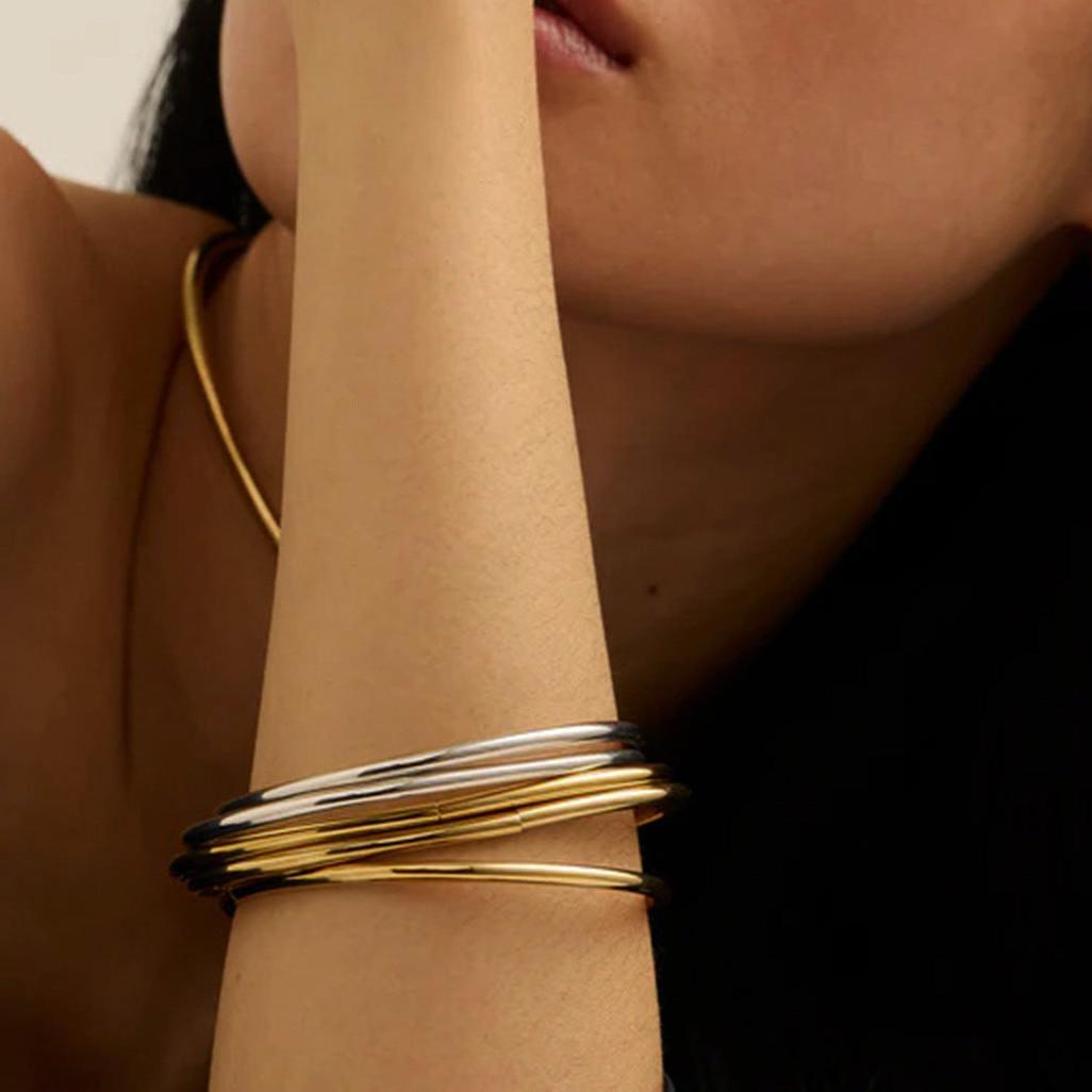 Stackable Waterproof Bangles Set