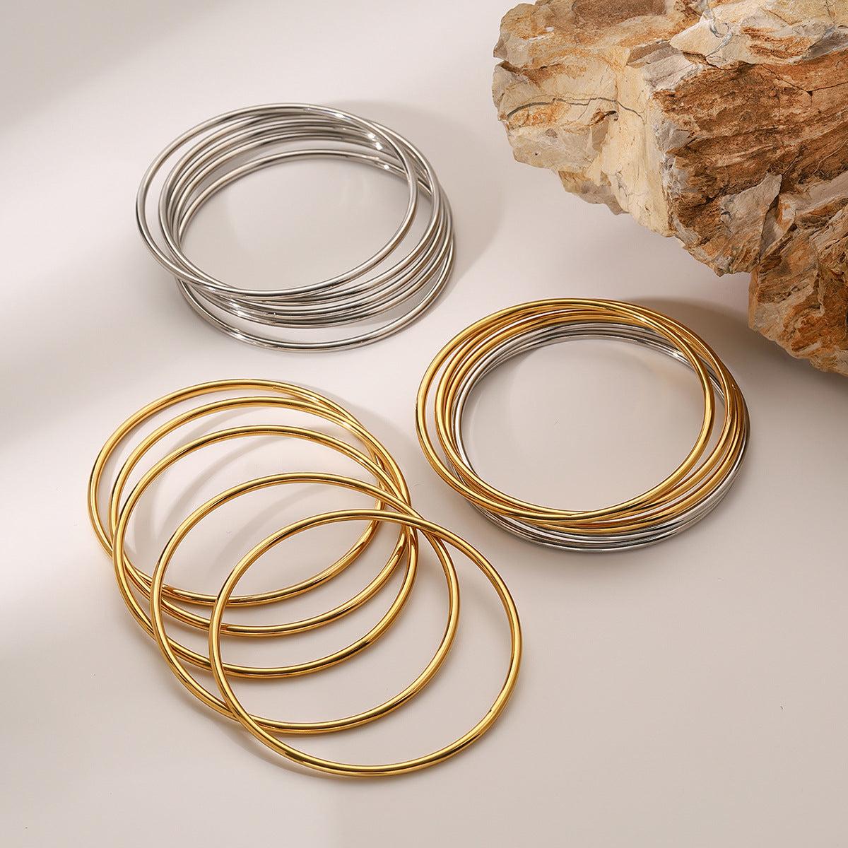 Stackable Waterproof Bangles Set