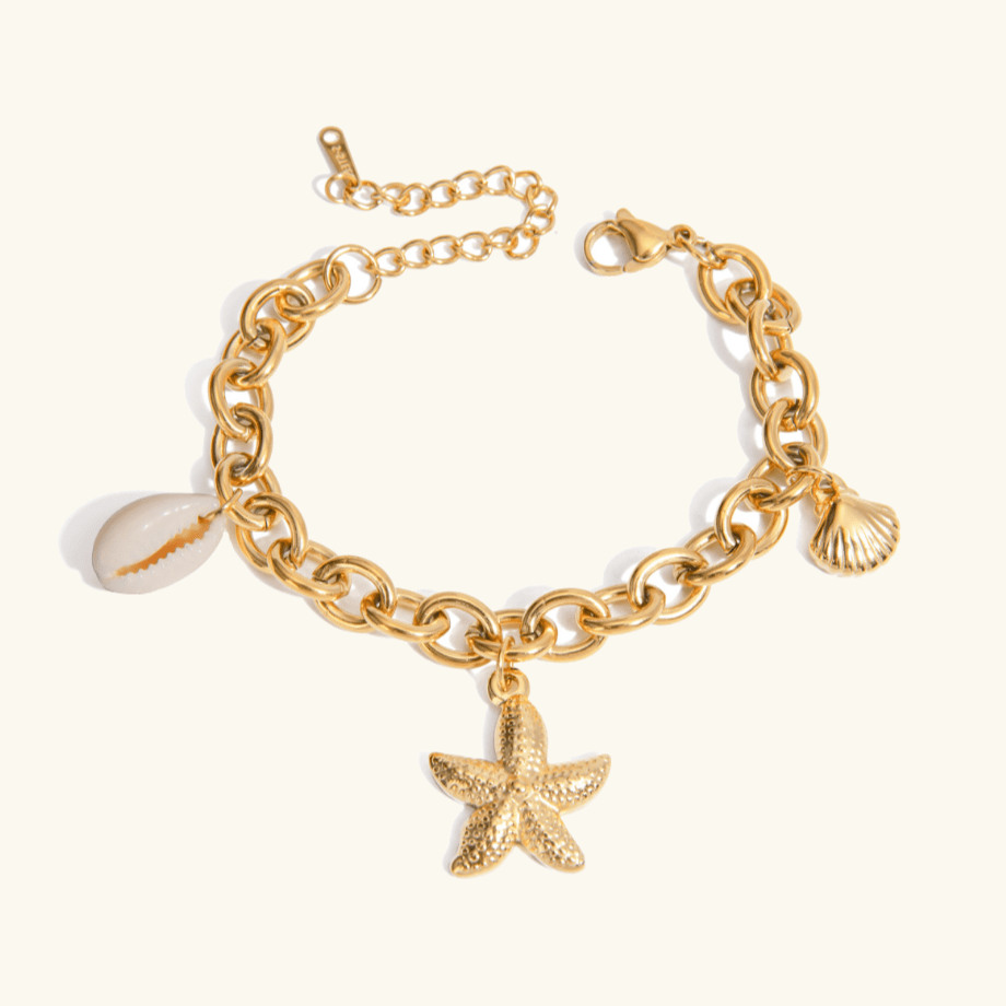 Starfish & Seashell Charm Bracelet