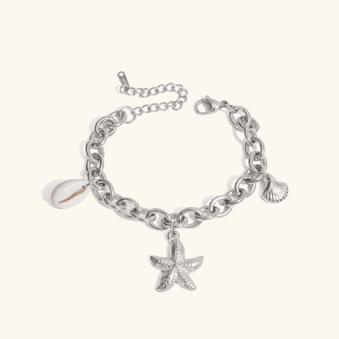 Starfish & Seashell Charm Bracelet