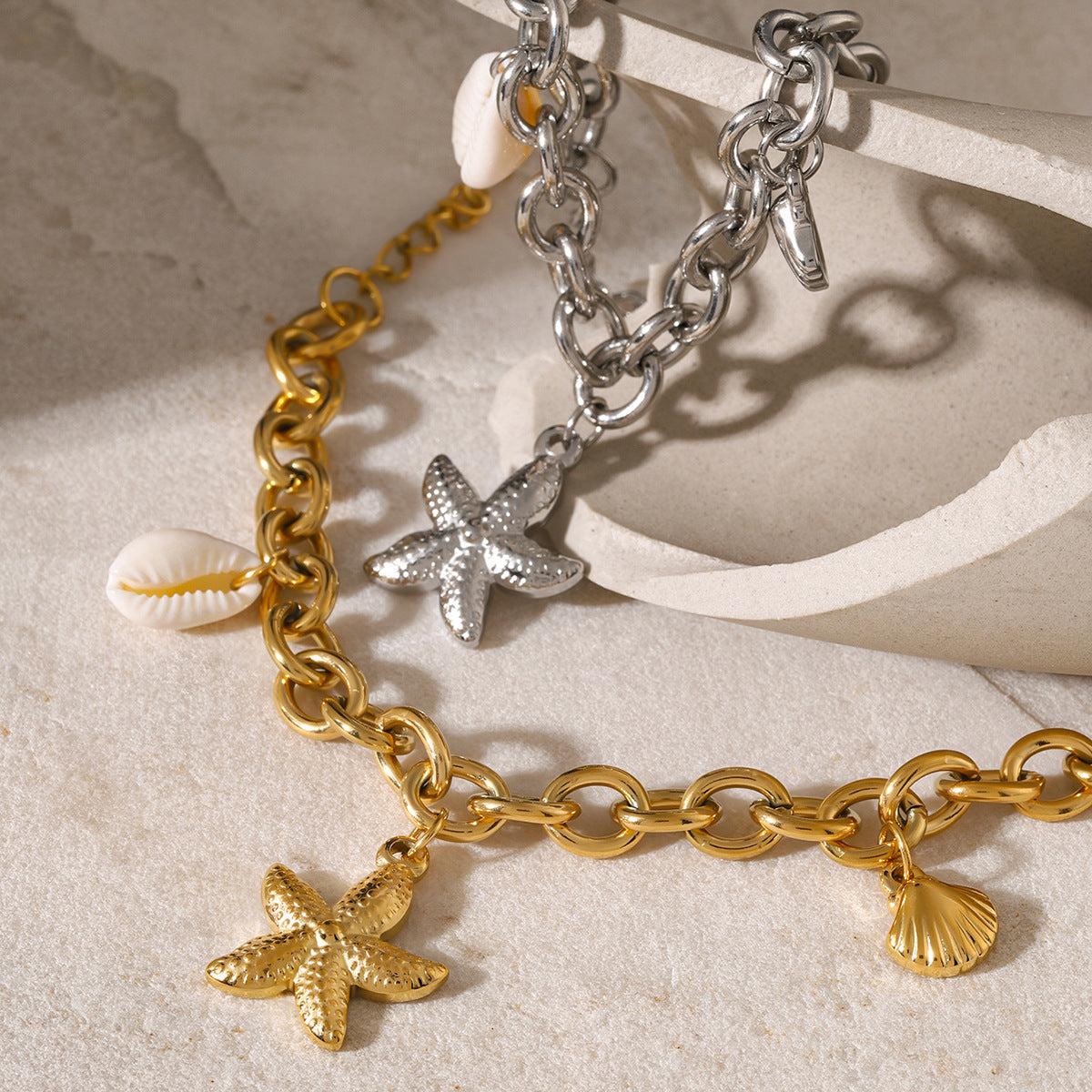 Starfish & Seashell Charm Bracelet