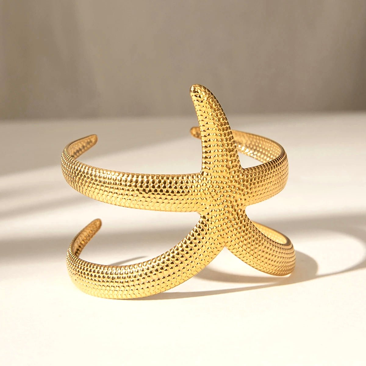 Golden Starfish Cuff Bracelet