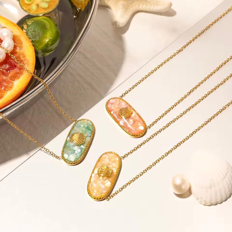 Colorful Broken Shell Necklace