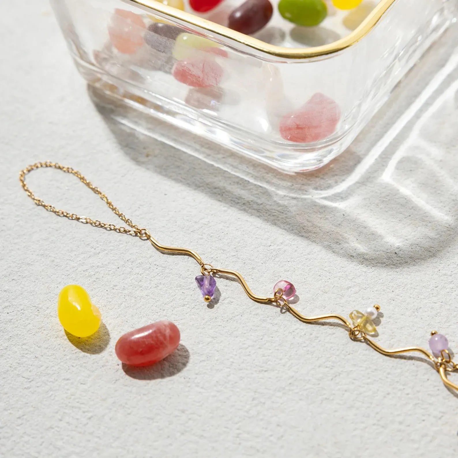 Colorful Beaded Hand Chain