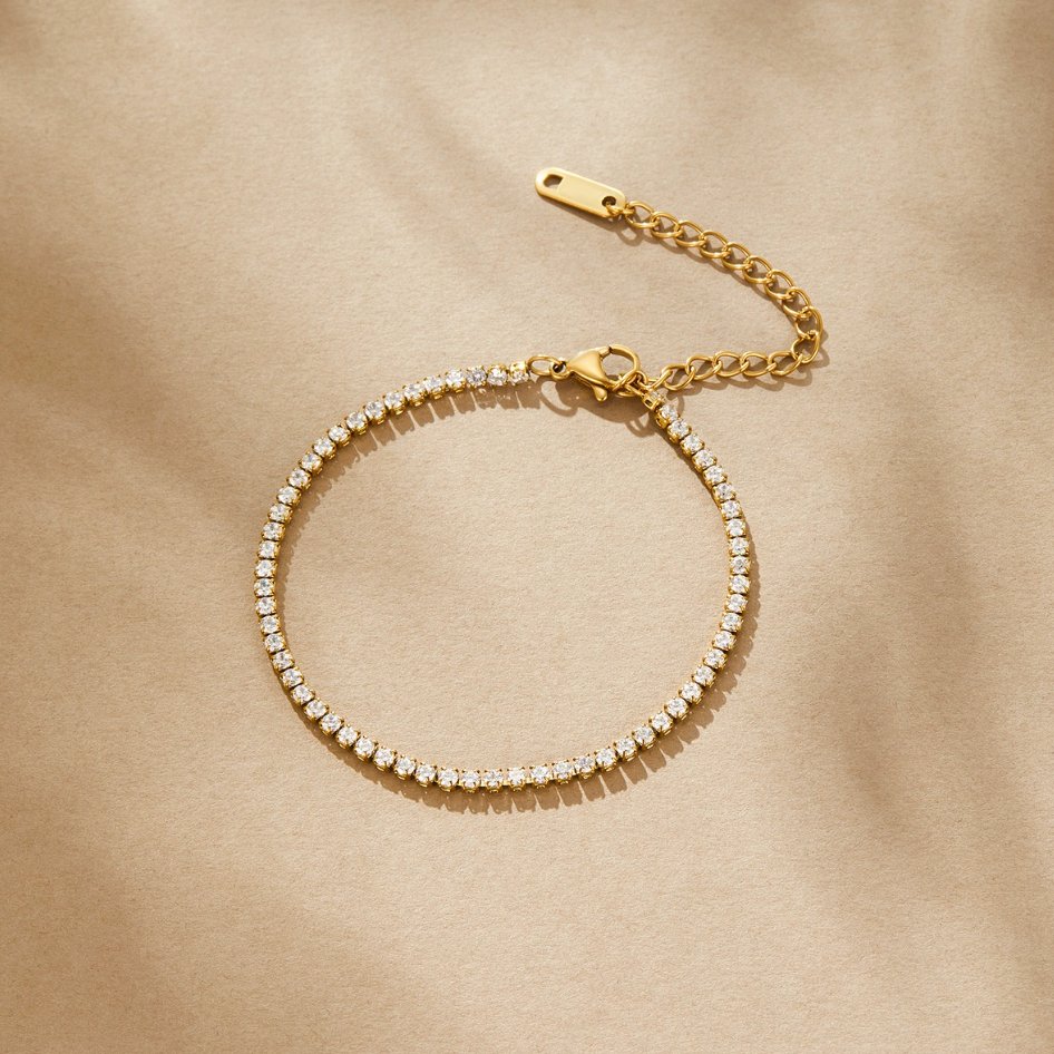 Cordelia gouden tennisarmband