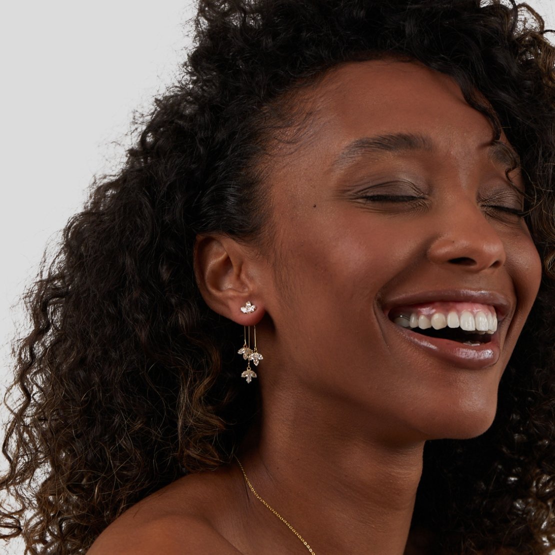 Kristallen Lotus Waterval Oorbellen