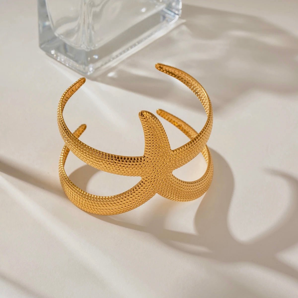 Golden Starfish Cuff Bracelet