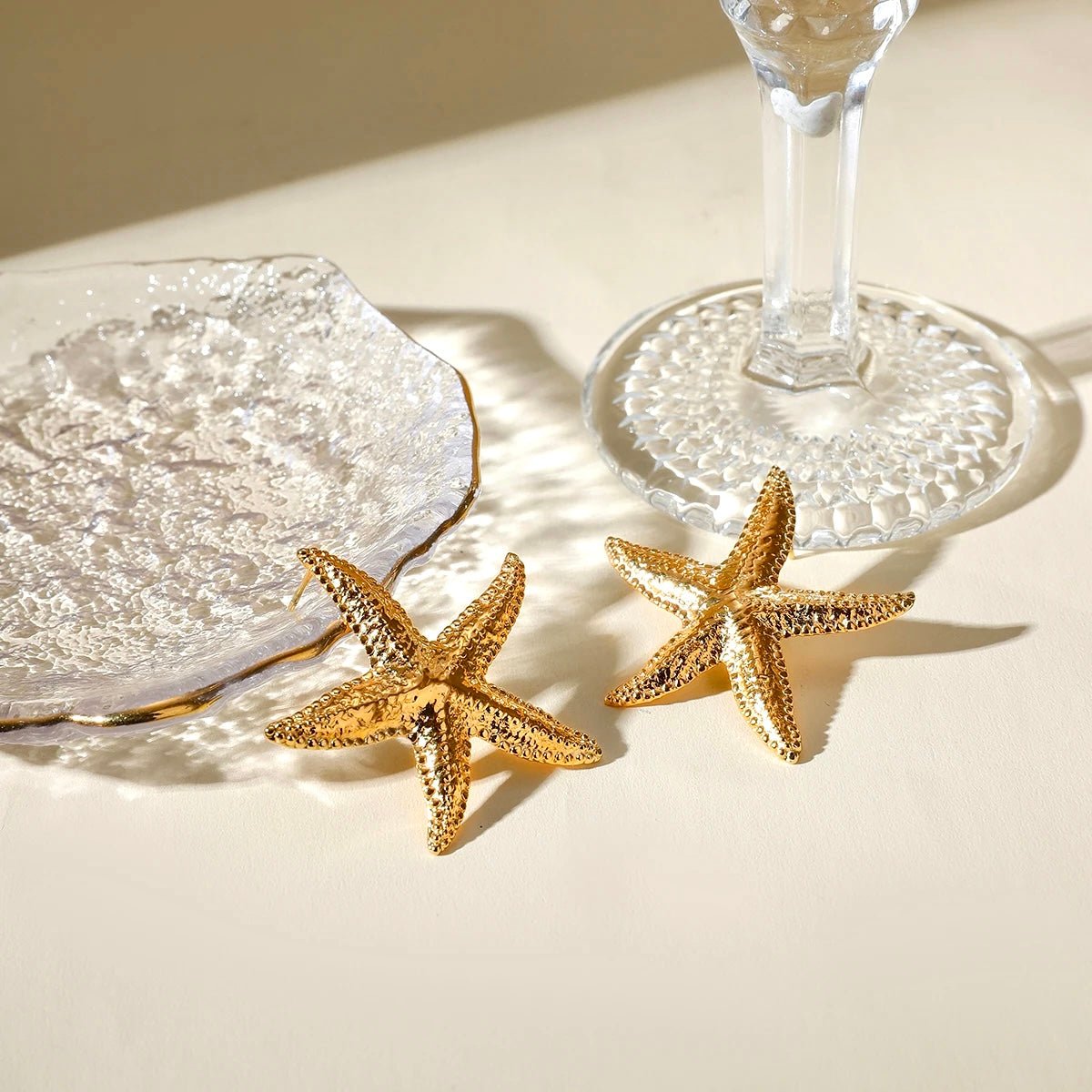 Golden Starfish Earrings