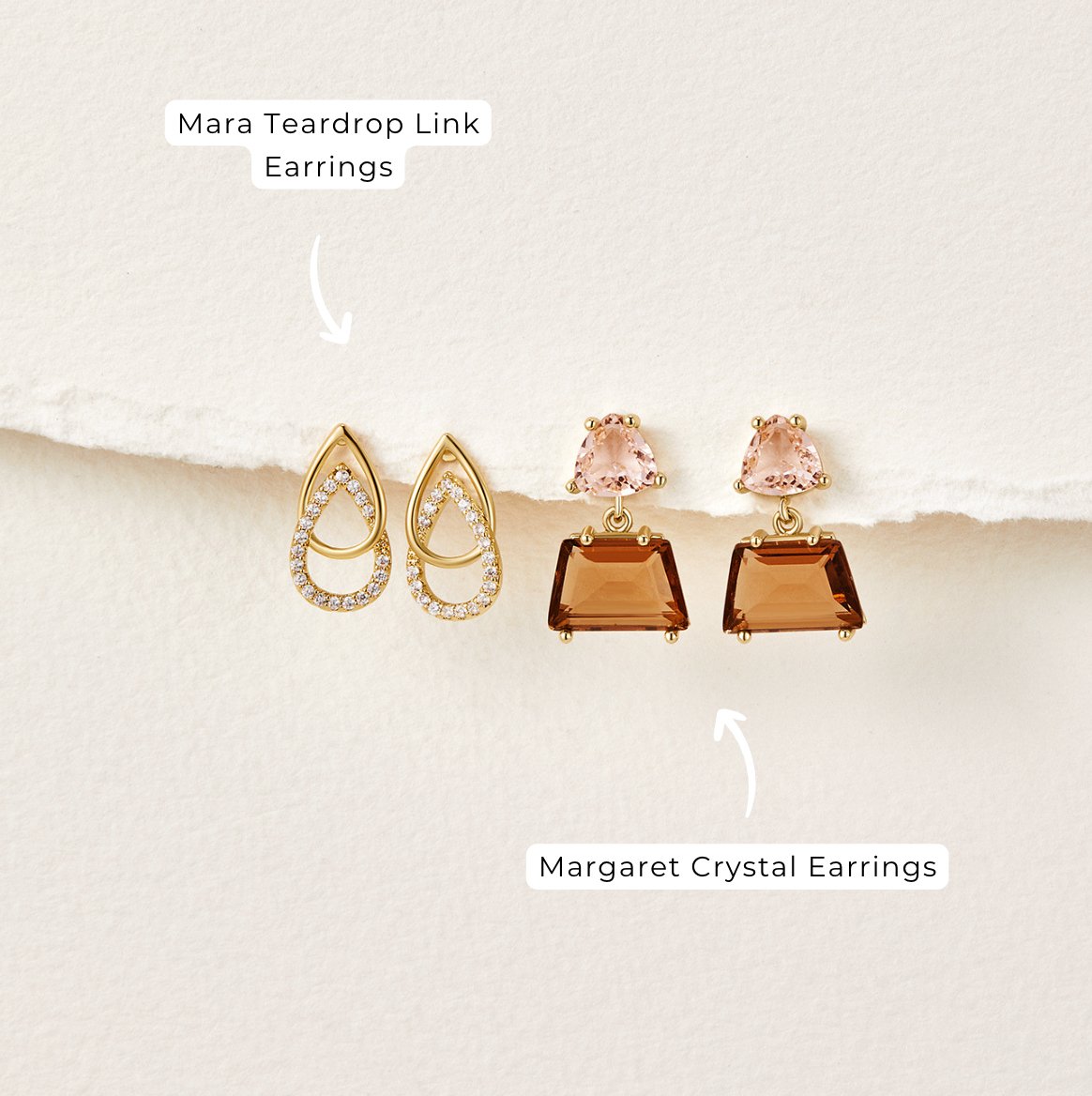 Mara Teardrop Link Earrings