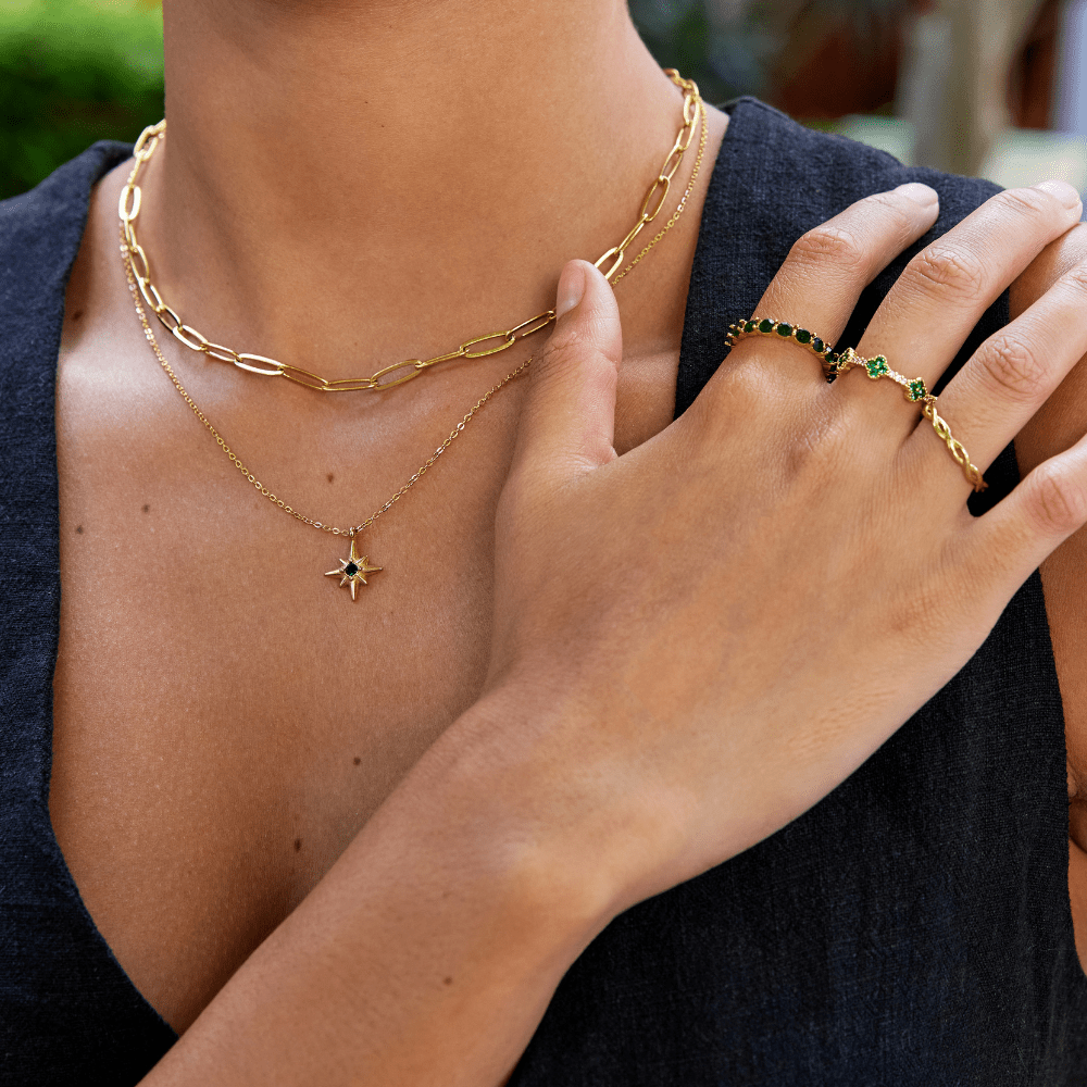 Paperclip gouden ketting