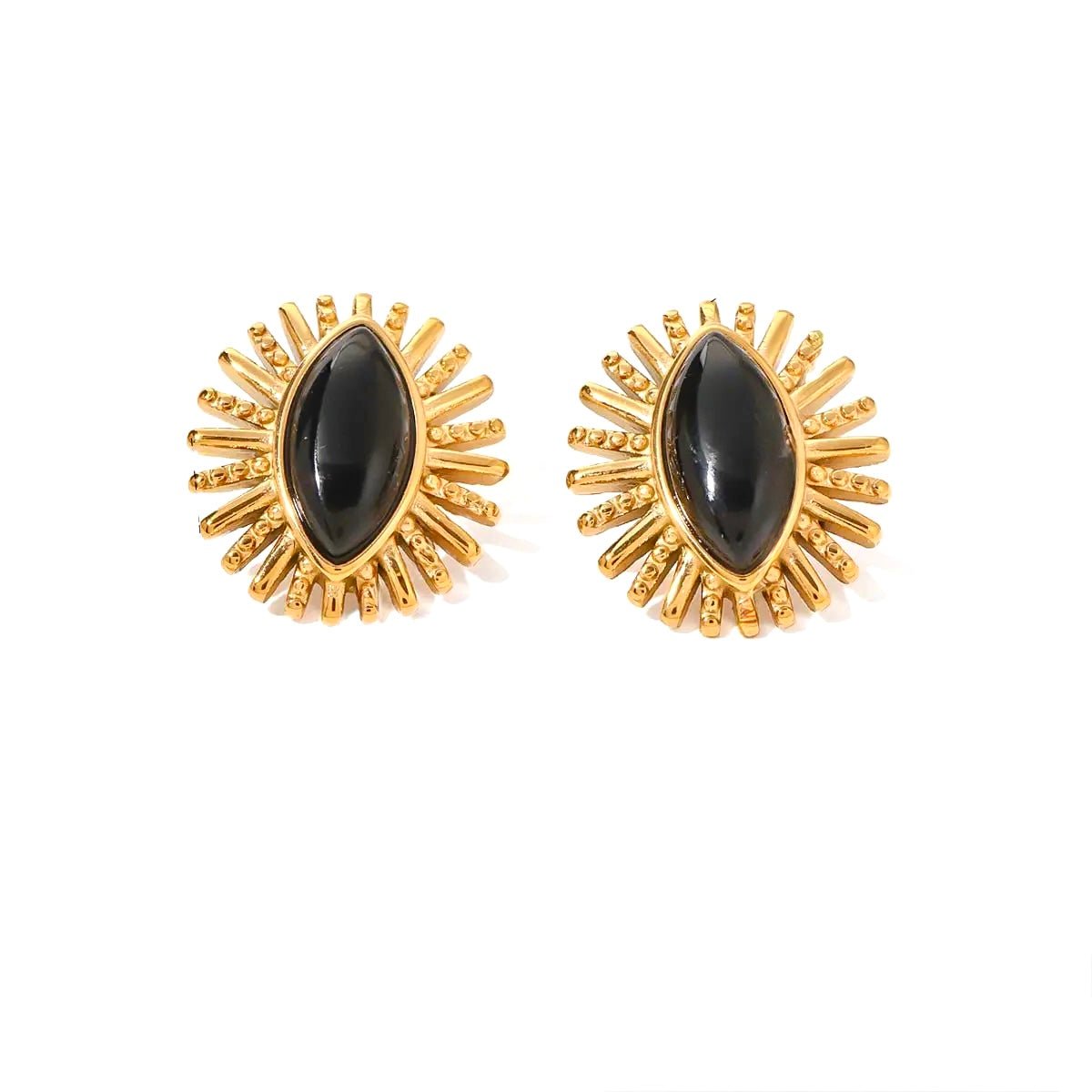 Retro Noir – Sunburst Earrings