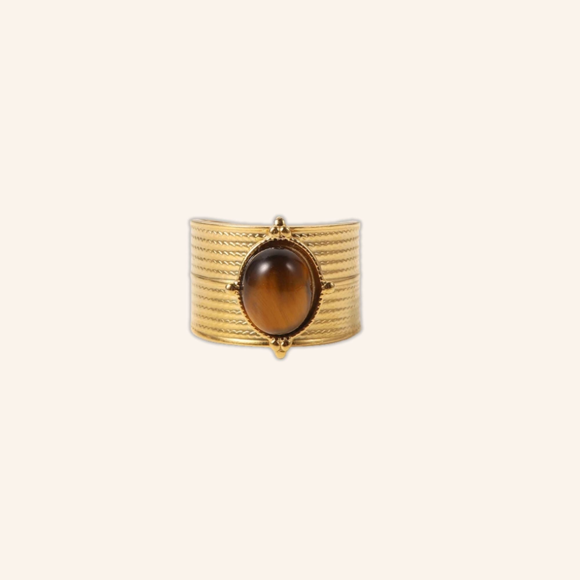 Adjustable Gemstone Cuff Ring