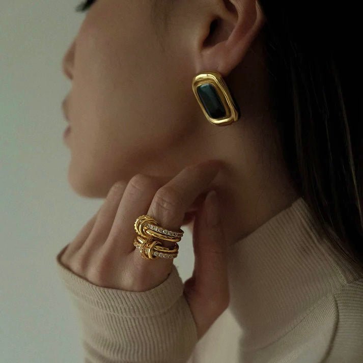 Retro Noir – Milano Earrings