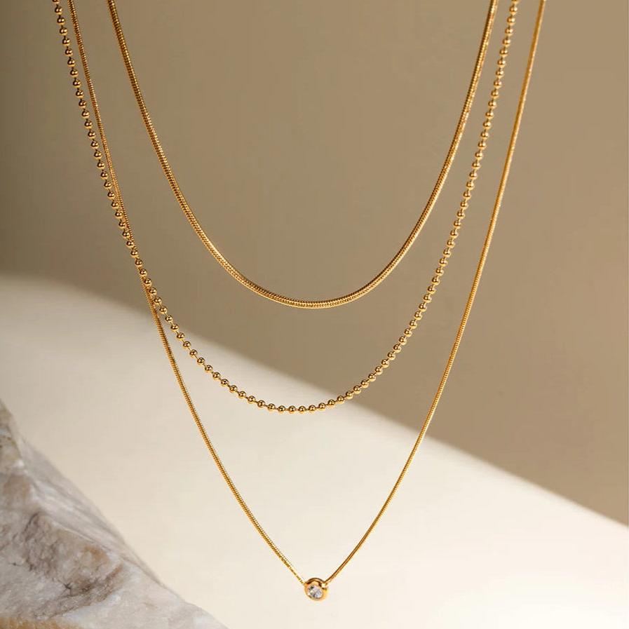 “Zahia” Layered Pendant Necklace