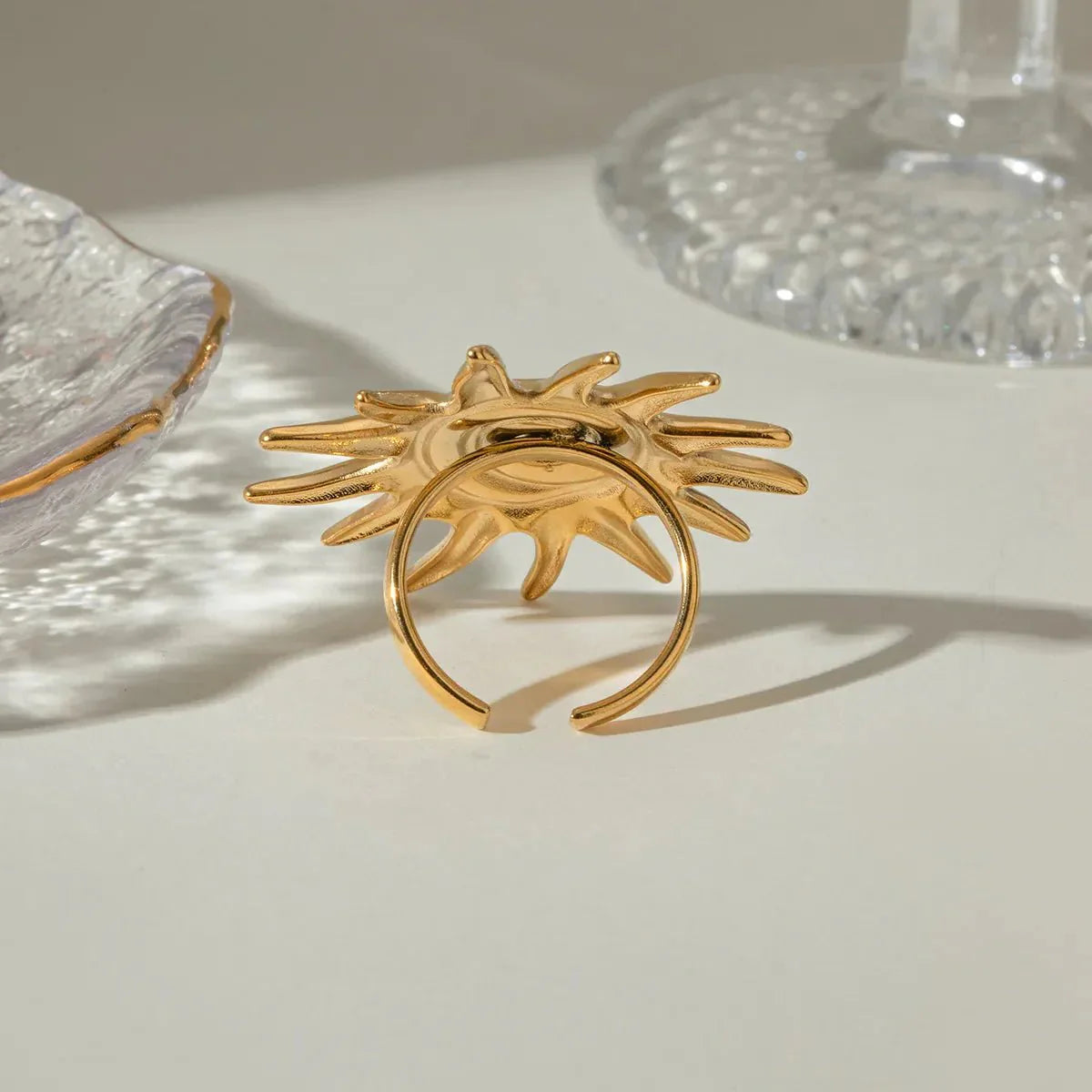 Bold Gold Sun Ring