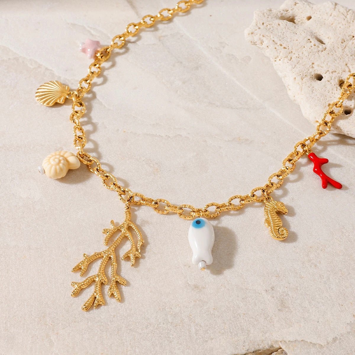 Coral Coast Charm Necklace