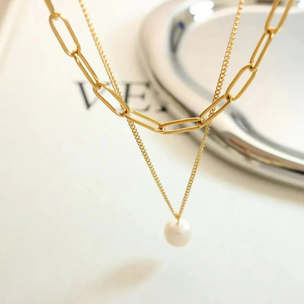Layered Pearl Necklace