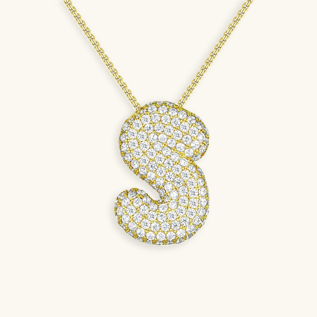Hailey Bubble Initial Necklace