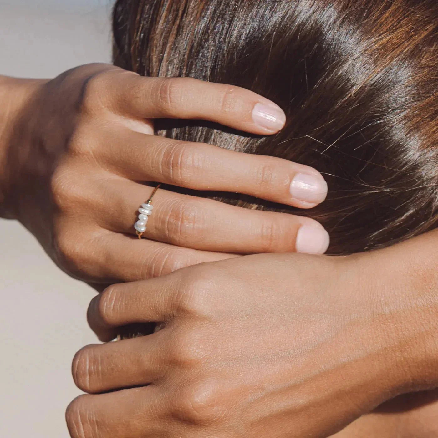 Pearl Bloom Ring – Delicate Freshwater Pearl Band