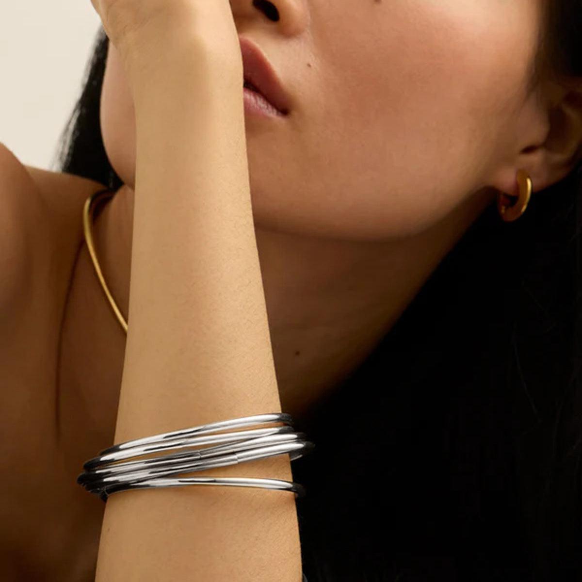 Stackable Waterproof Bangles Set