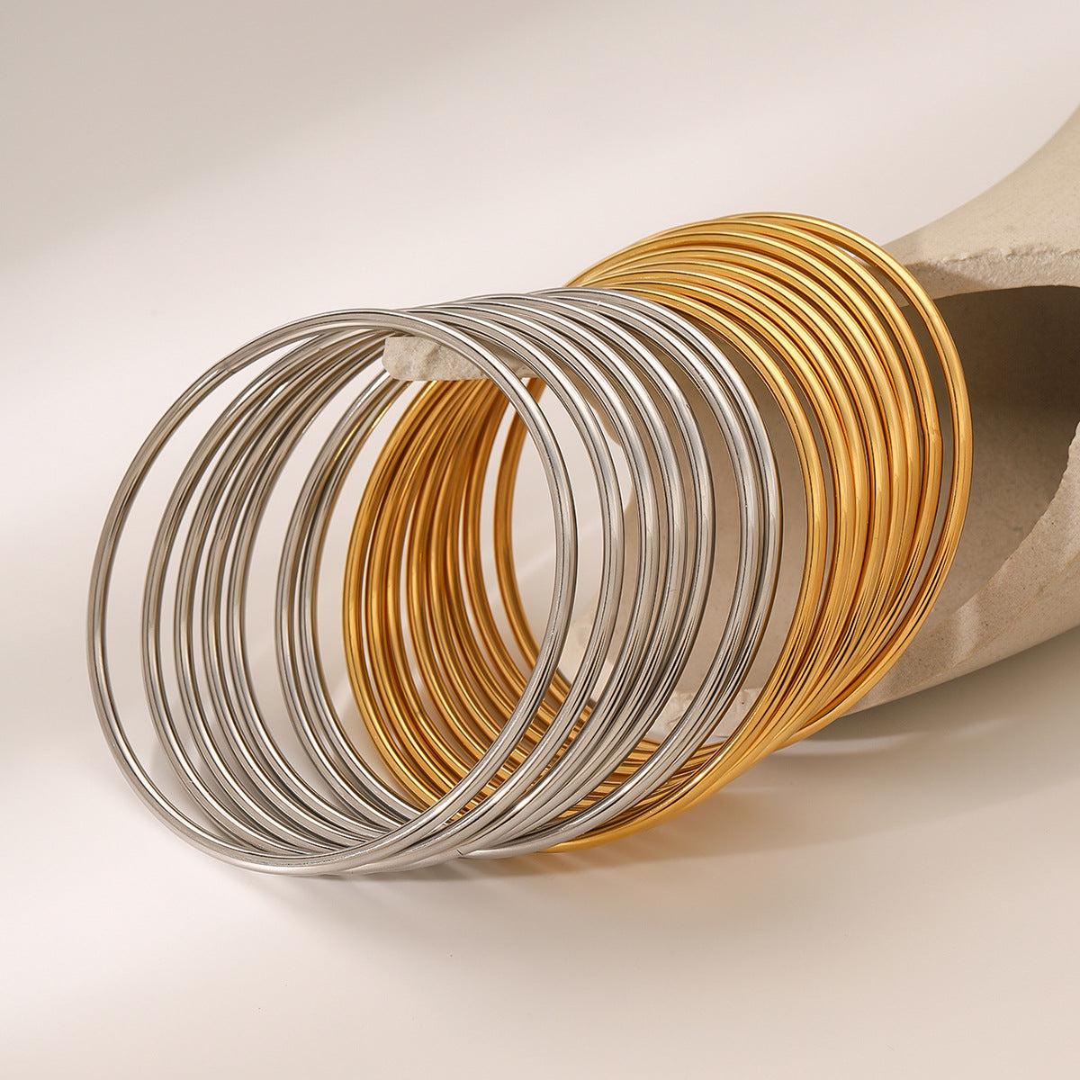 Stackable Waterproof Bangles Set