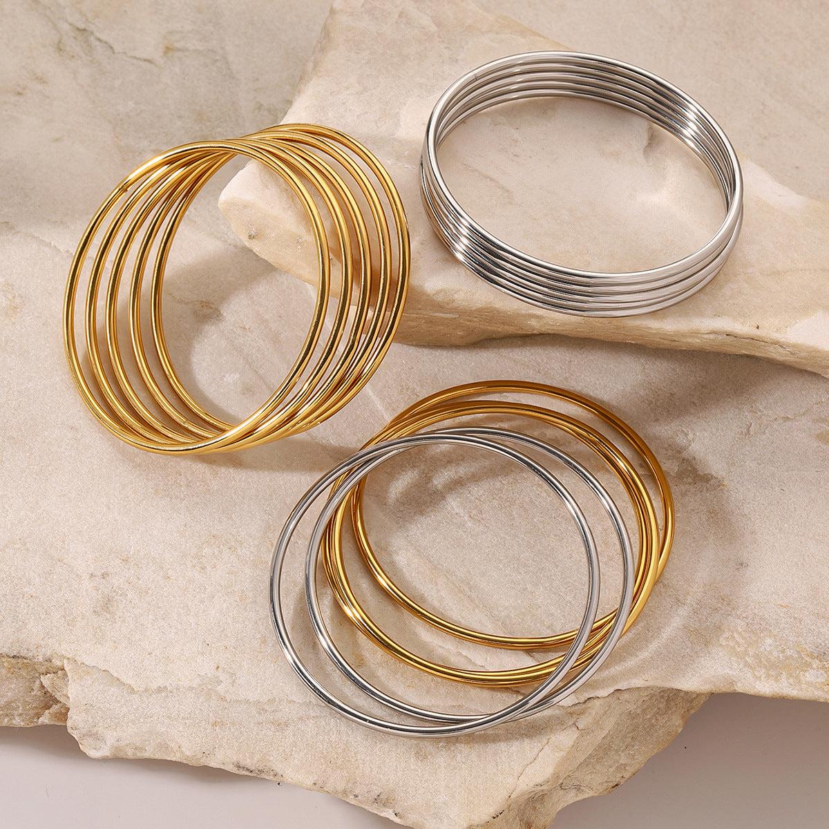 Stackable Waterproof Bangles Set
