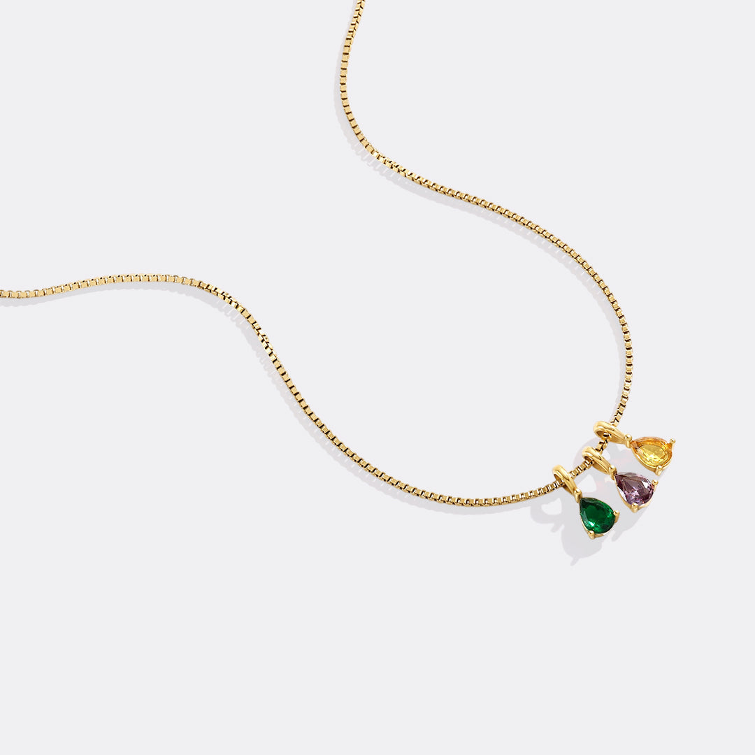 Personalized Multi-Birthstone Necklace
