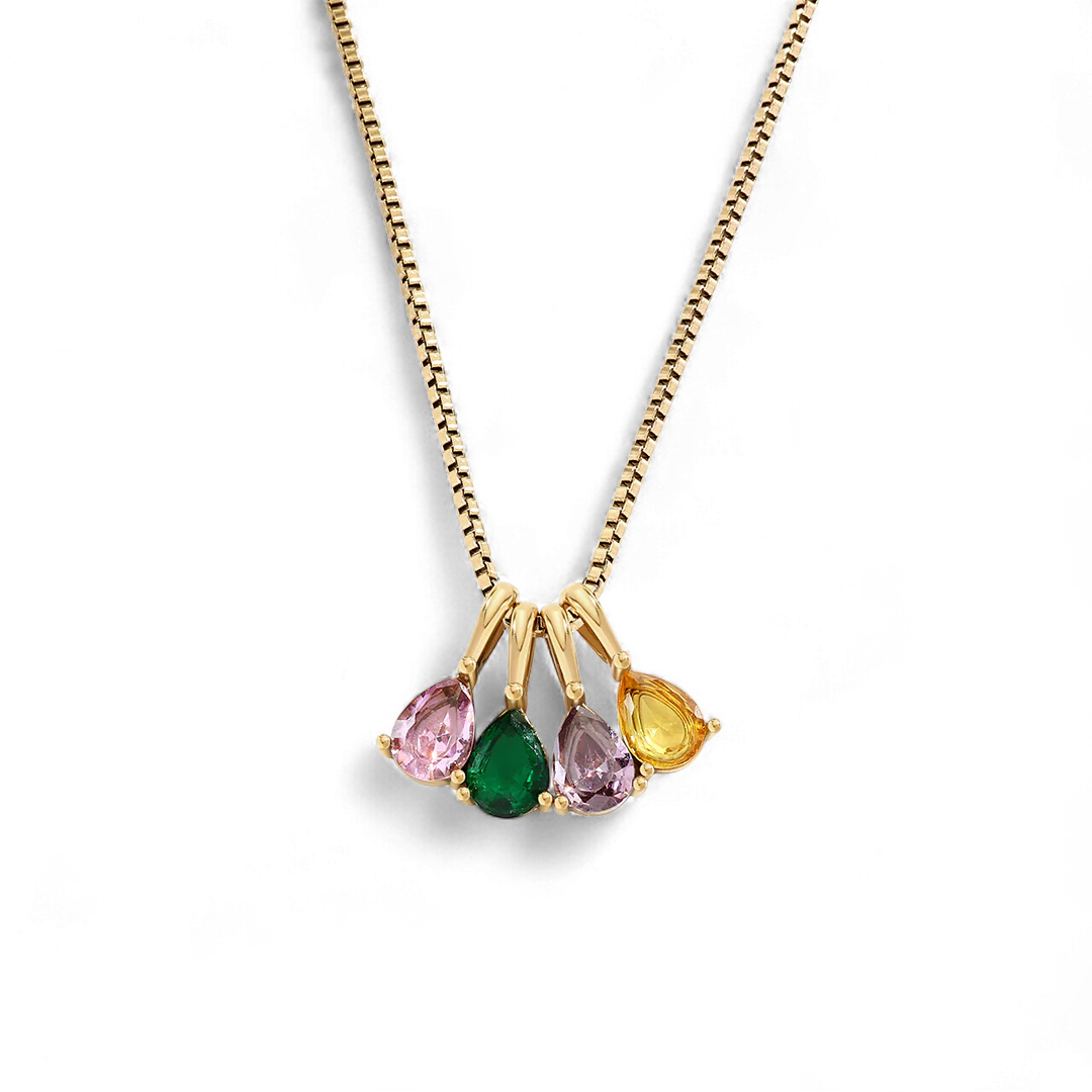 Personalized Multi-Birthstone Necklace