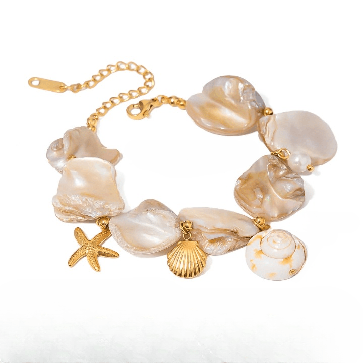 Golden Coast Shell Jewelry – Necklace & Bracelet set