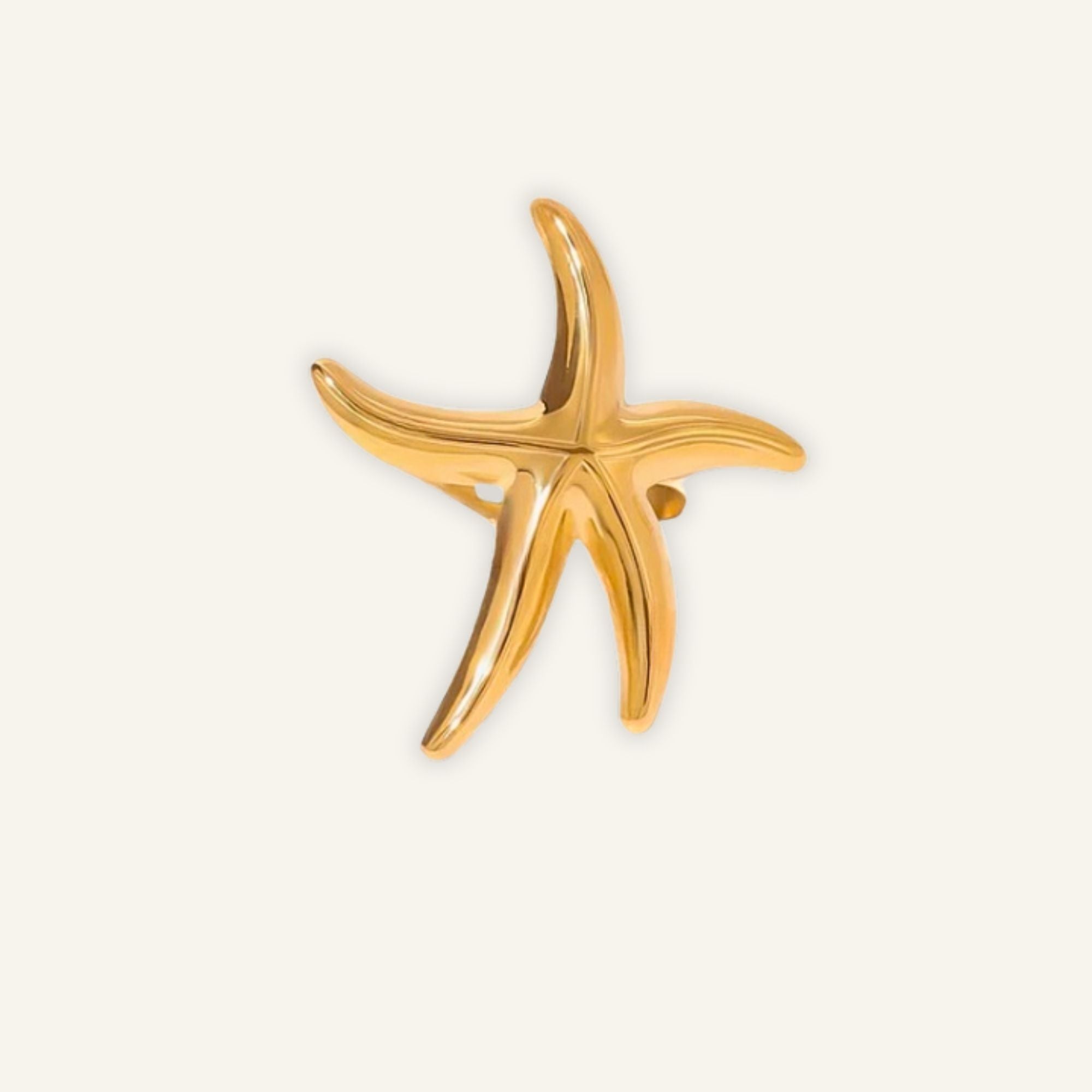 Gold Starfish Statement Ring