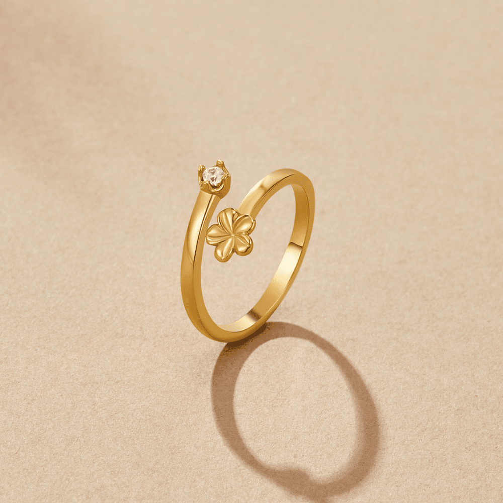 Golden Bloom Petal Ring