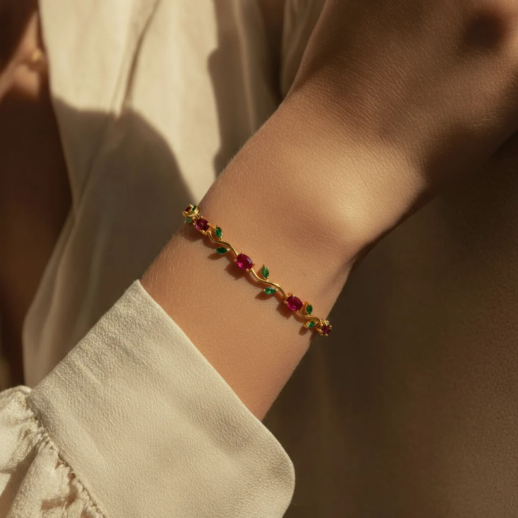 Tulip Bracelet – Elegant Floral Gold Bracelet