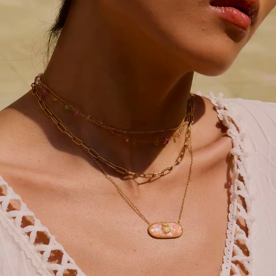 Colorful Broken Shell Necklace