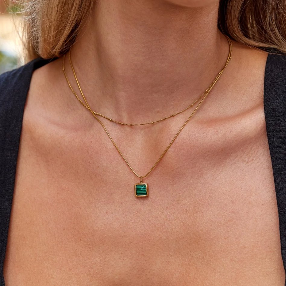 Niyah kralen gouden ketting