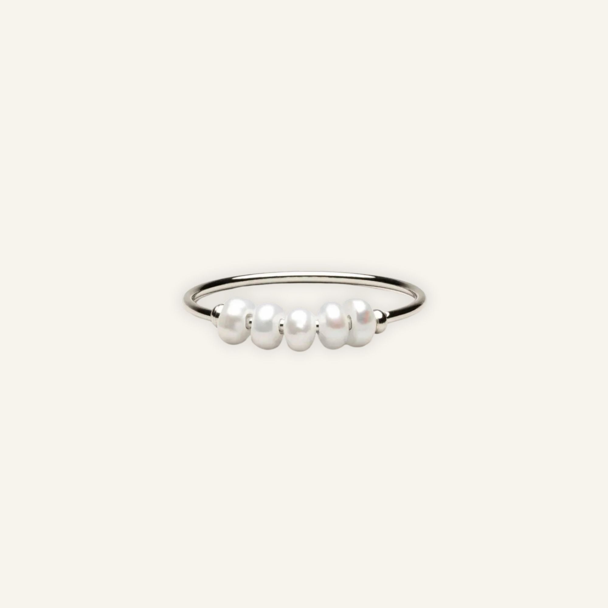 Pearl Bloom Ring – Delicate Freshwater Pearl Band