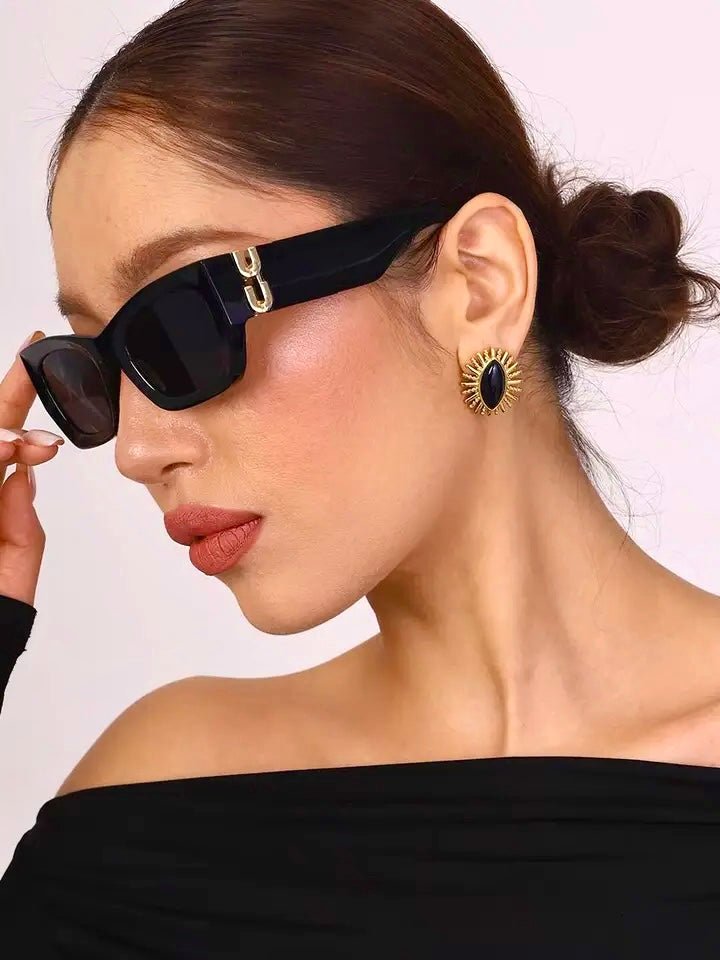 Retro Noir – Sunburst Earrings