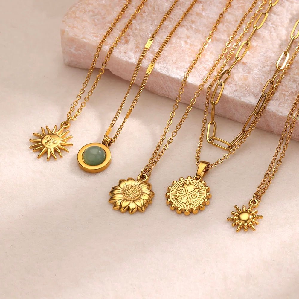 Sun Pendant Collection Necklace