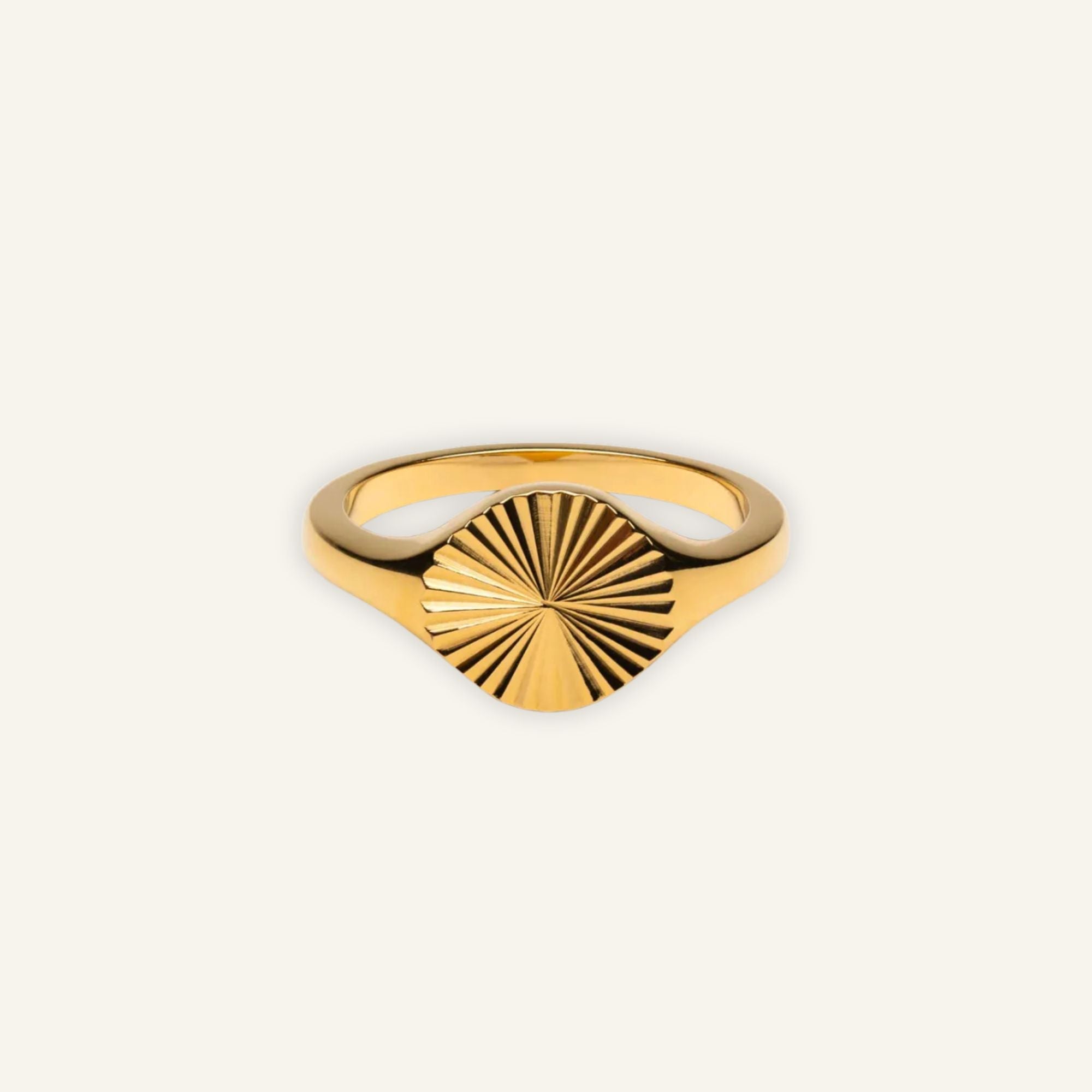Sunbeam Gold Signet Ring