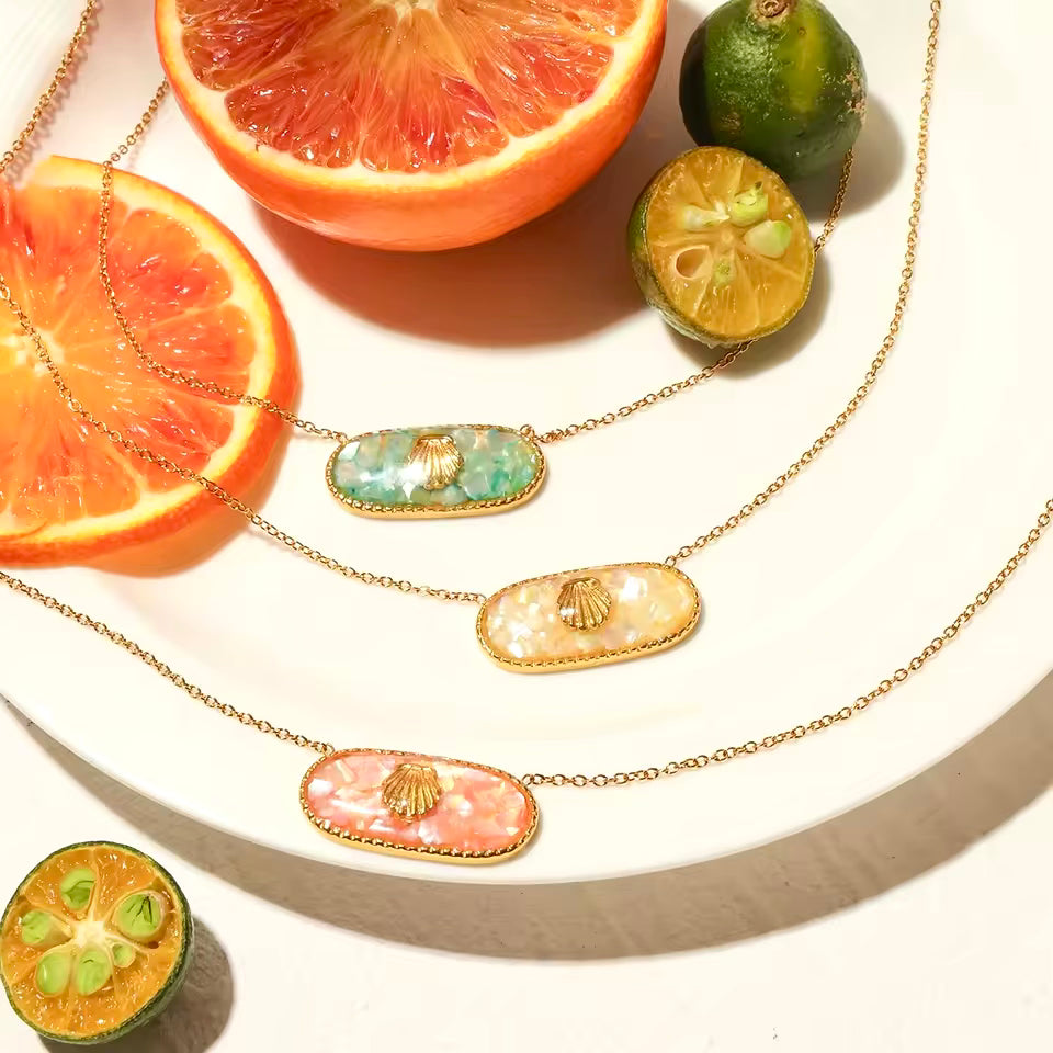 Colorful Broken Shell Necklace